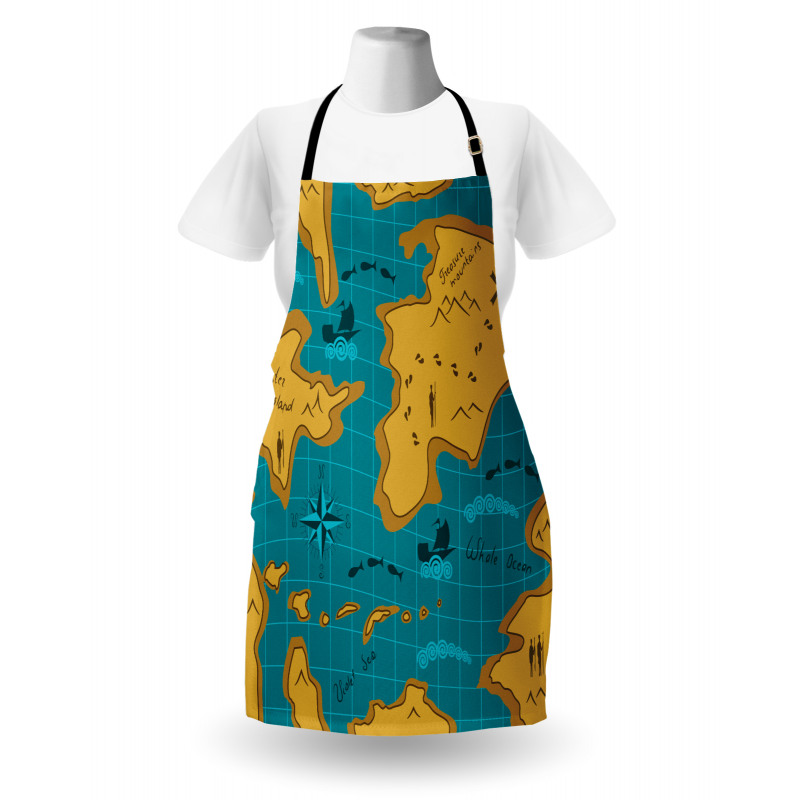 Cartoon Adventure Boats Apron