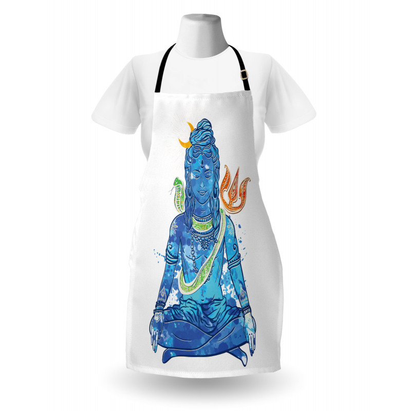 Watercolors Moon Peace Apron