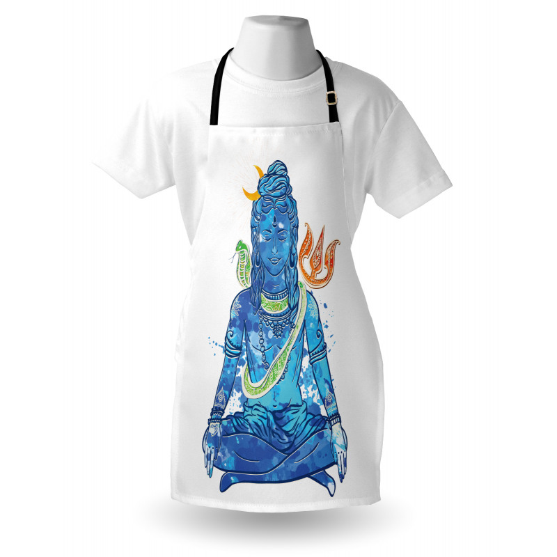 Watercolors Moon Peace Apron