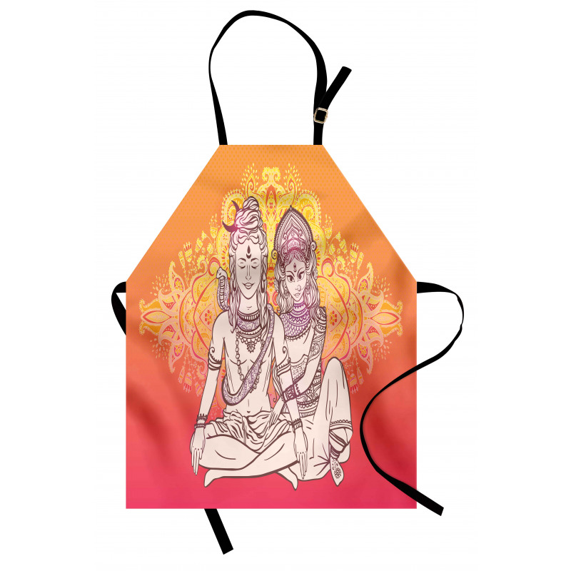 Asian Oriental Artful Motif Apron