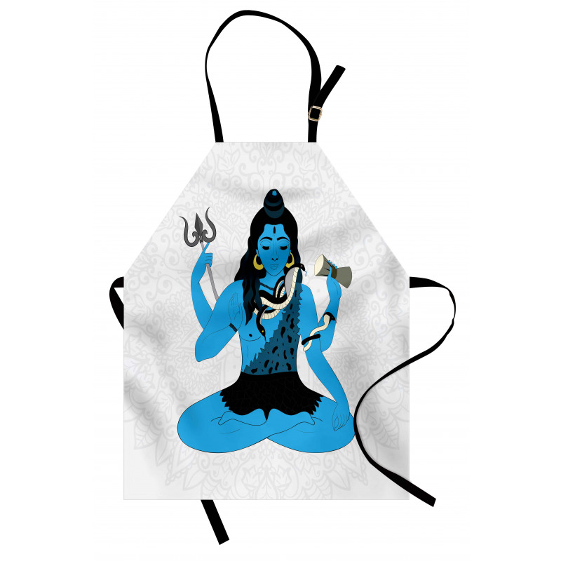 Mystic Figure in Yoga Pose Apron