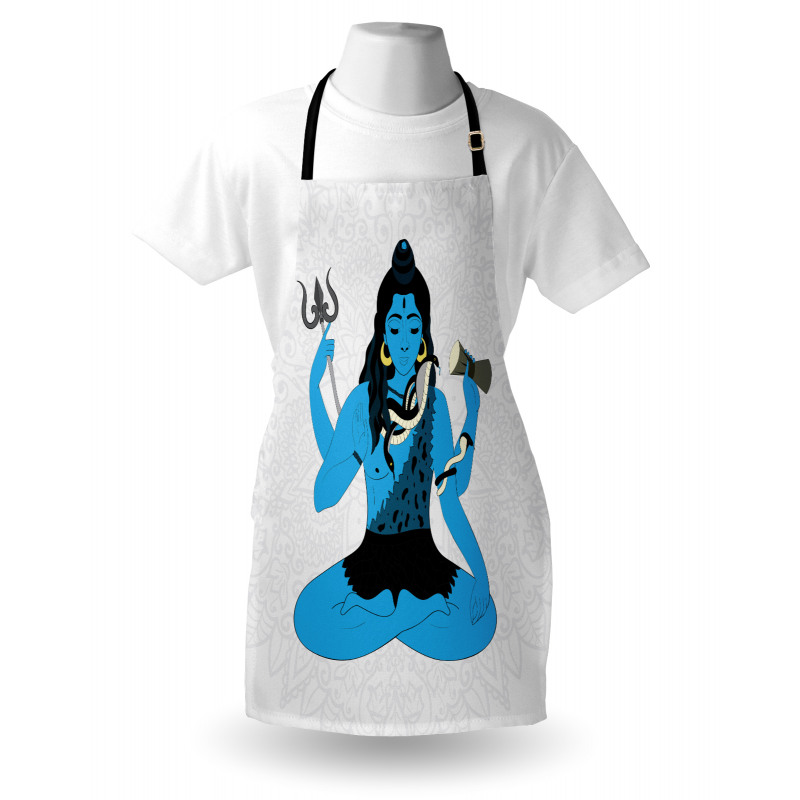 Mystic Figure in Yoga Pose Apron