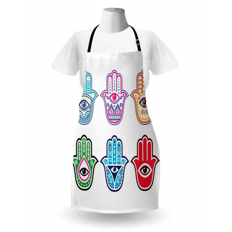 Colorful Hand Third Eye Apron