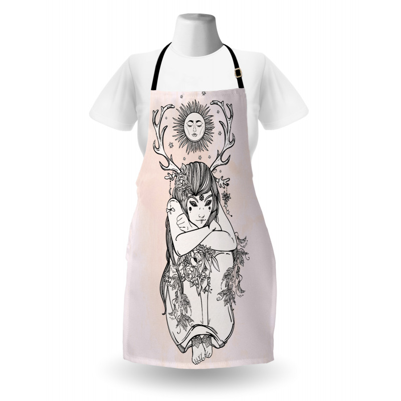 Occult Girl Under Sun Apron