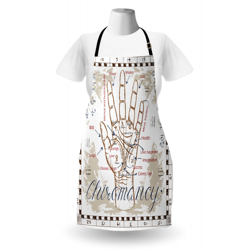 Vintage Chiromancy Chart Apron