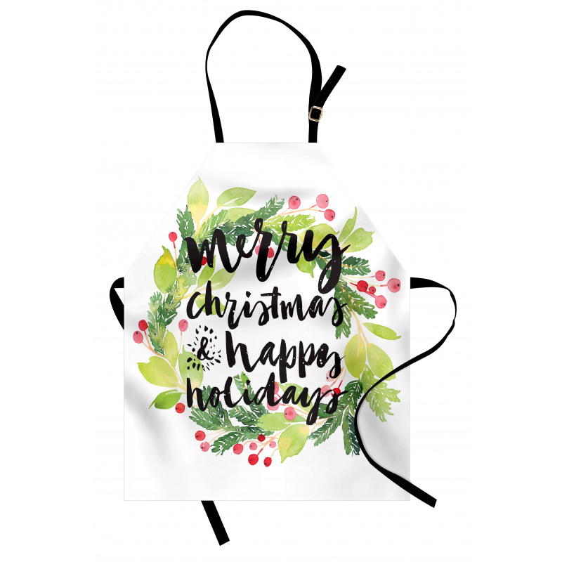 Wreath Red Berries Apron