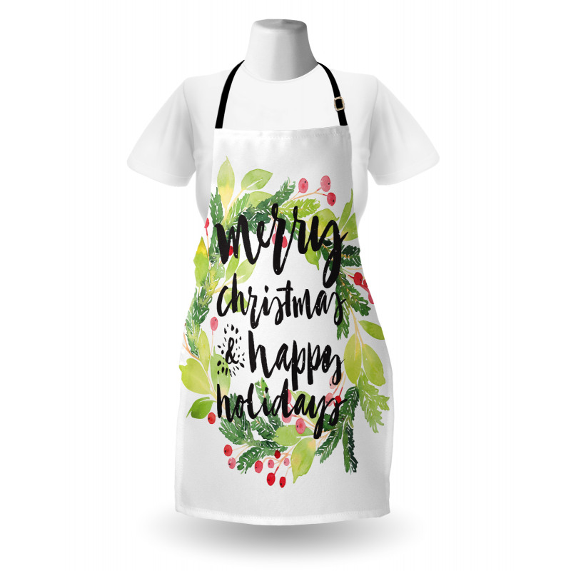 Wreath Red Berries Apron