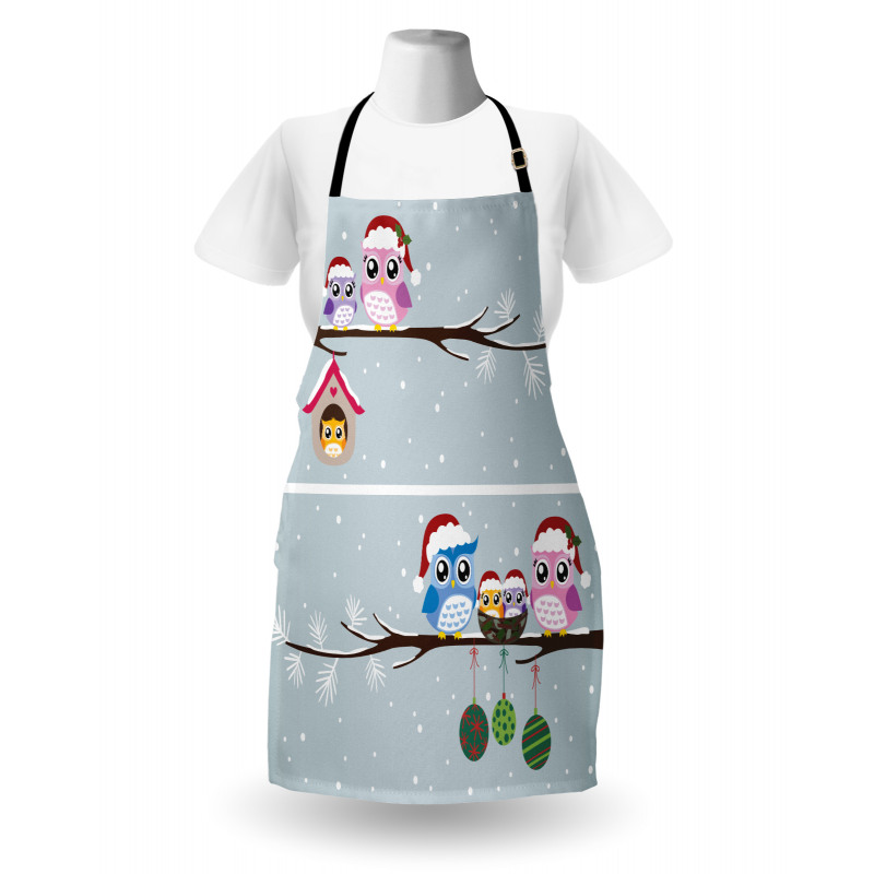 Owls with Santa Hats Apron