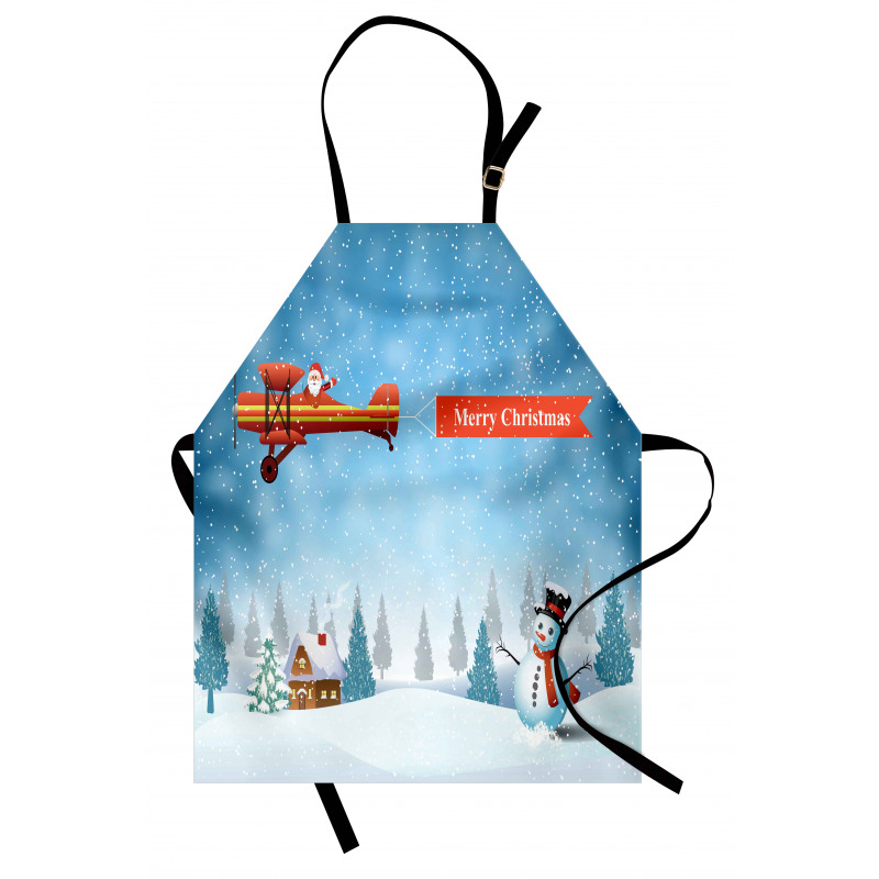 Santa Plane Snowman Apron