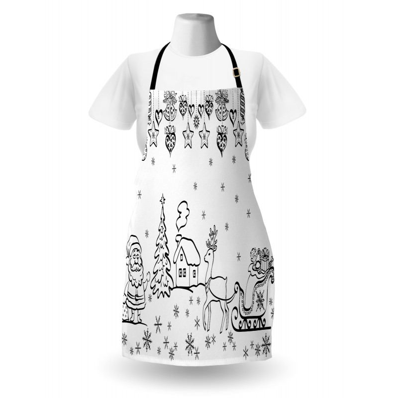 Tree Reindeer Santa Apron