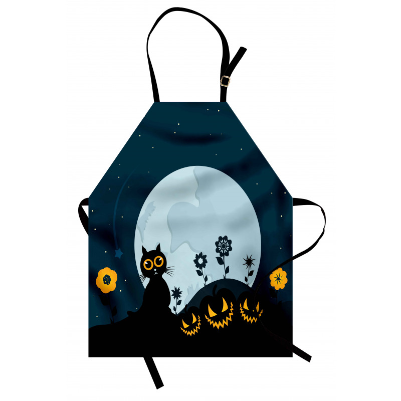 Kitty Under Moon Apron