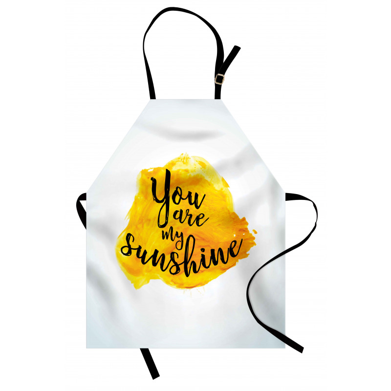 Yellow Grey Romantic Apron