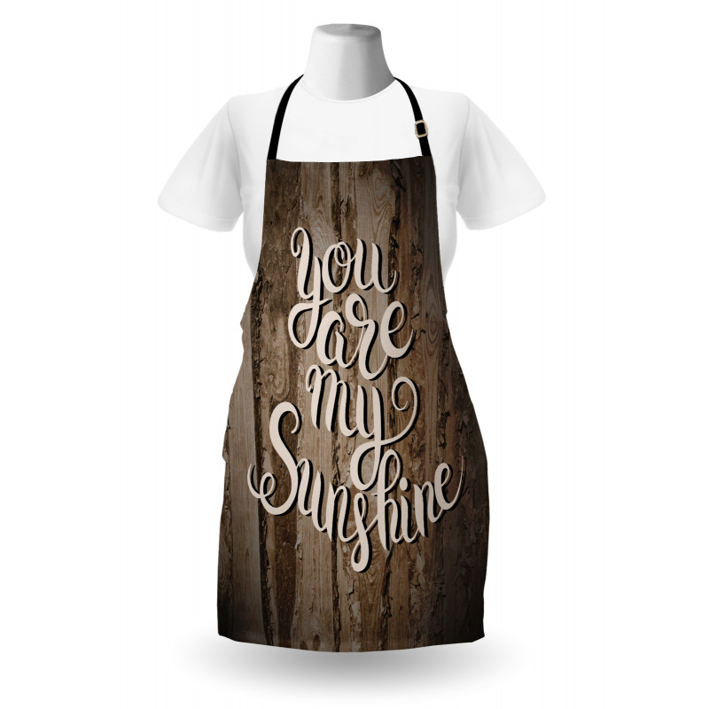 Romantic Words Wooden Apron