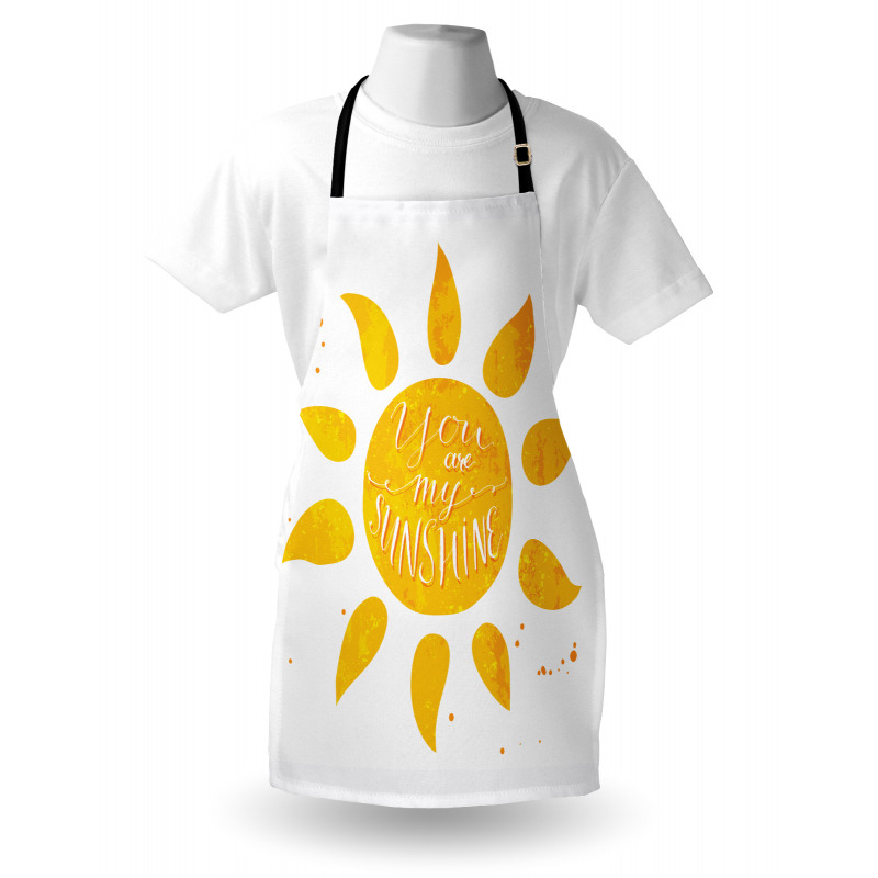 Sun Romance Words White Apron