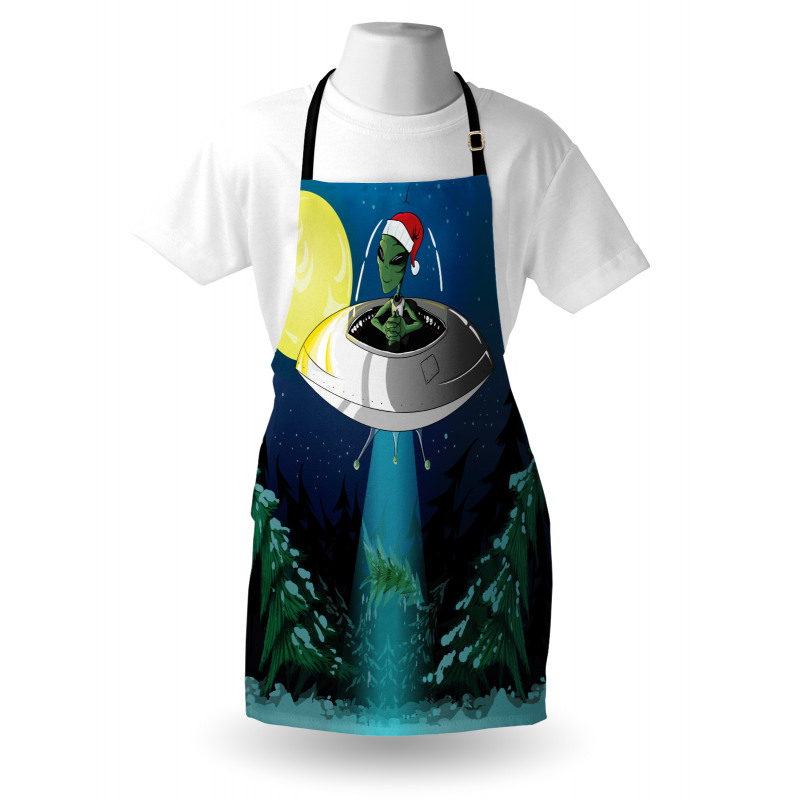 Alien Christmas Art Apron