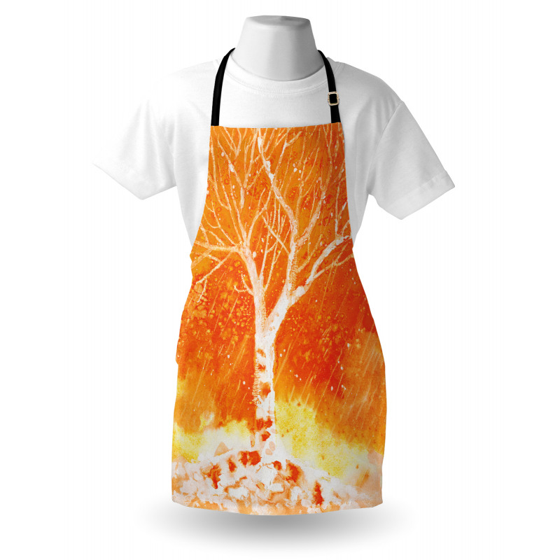 Leafless Tree Autumn Apron