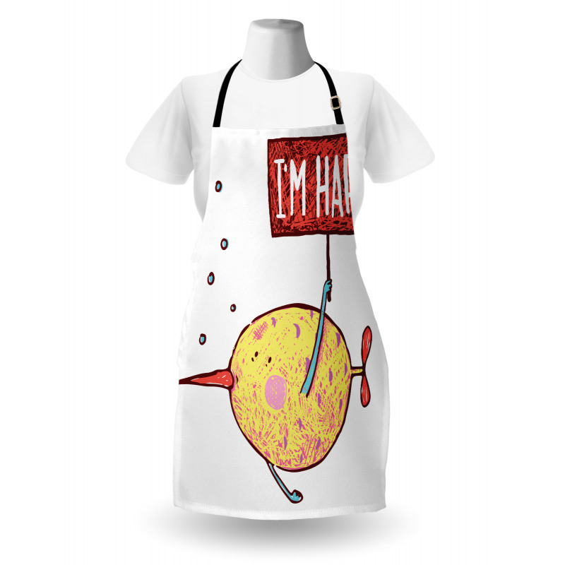 Humor Cartoon Fish Baby Apron