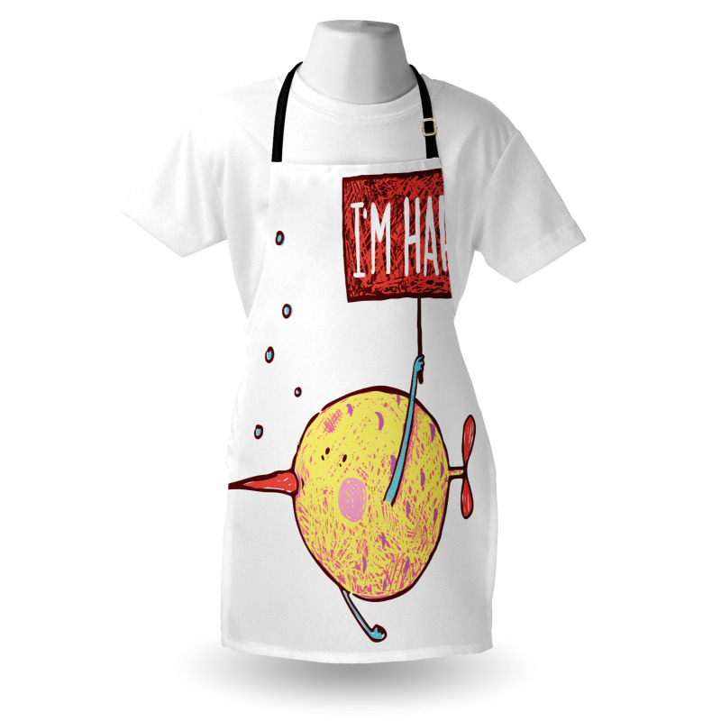 Humor Cartoon Fish Baby Apron