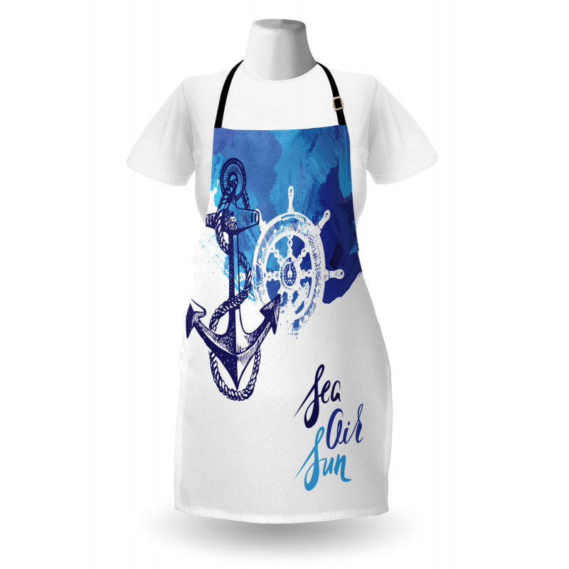 Nautical Wheel Ocean Apron