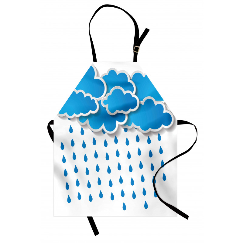 Puffy Clouds Rainy Day Apron