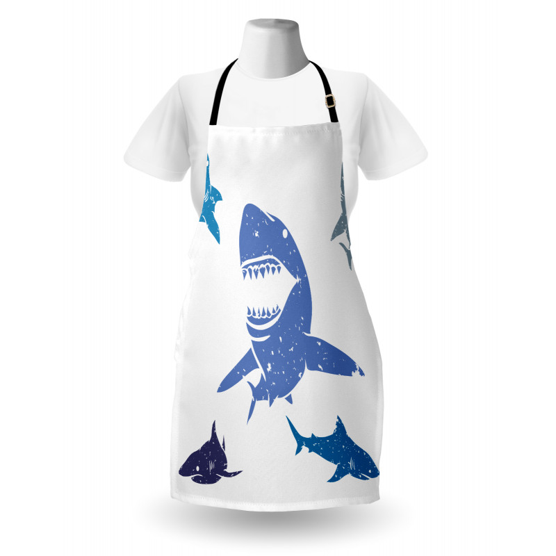 Grunge Sharks Wildlife Apron