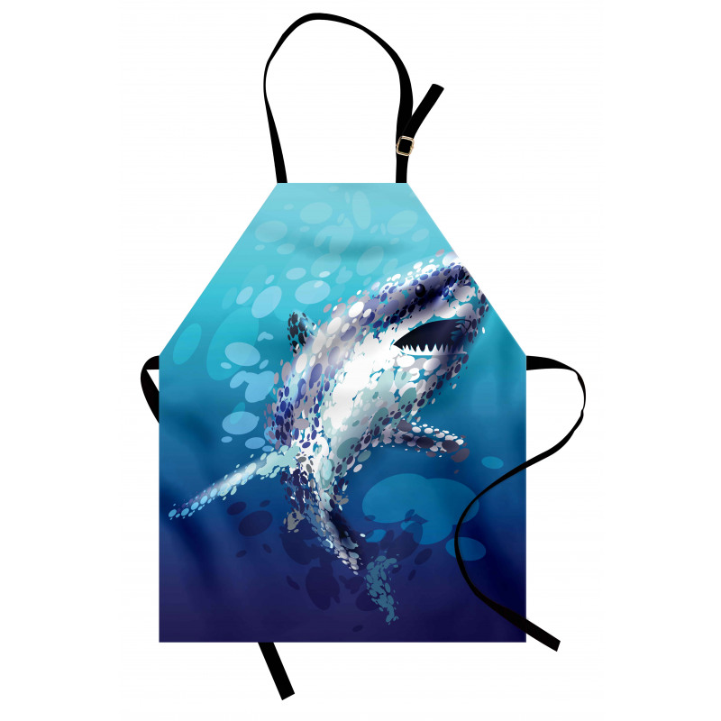 Hayvan Deseni Mutfak Önlüğü Pullu Köpek Balığı