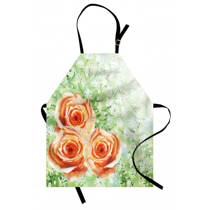 Watercolor Roses Apron