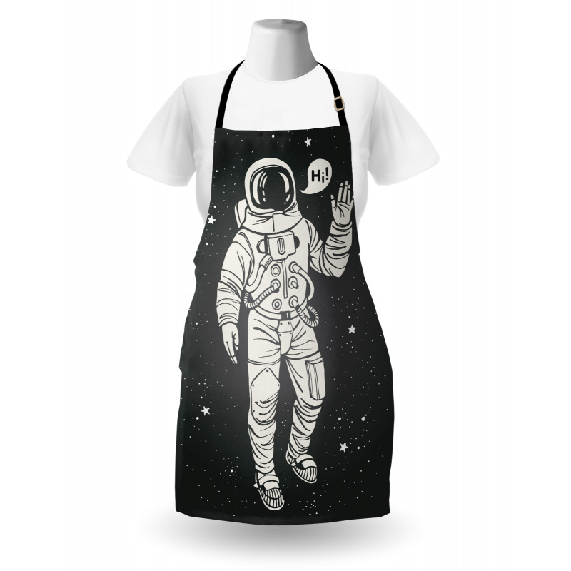 Cartoon Astronaut Space Apron