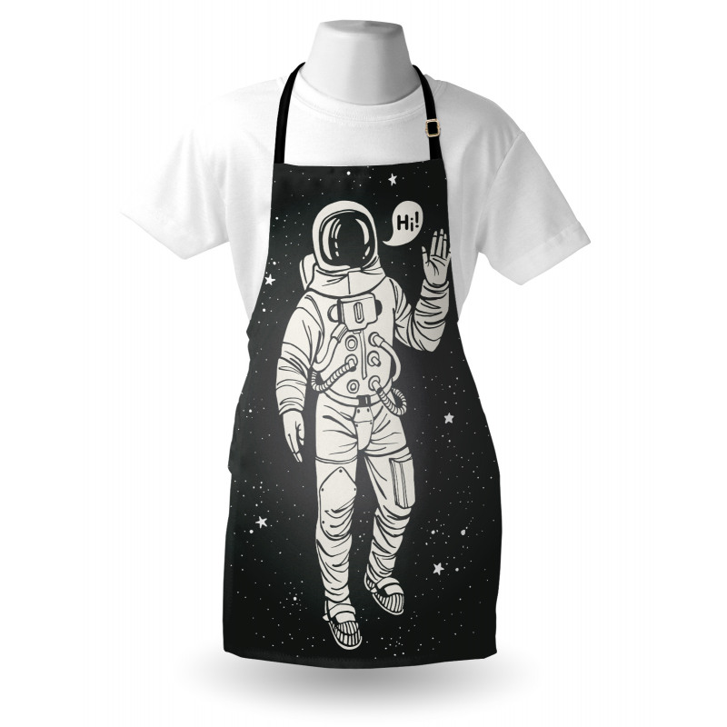 Cartoon Astronaut Space Apron