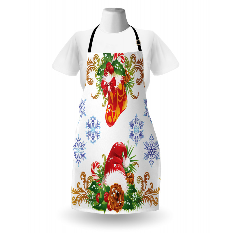 Stocking Santa Hat Apron