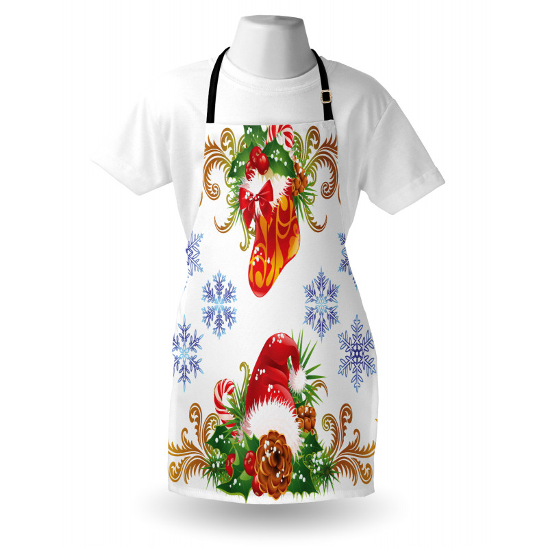 Stocking Santa Hat Apron