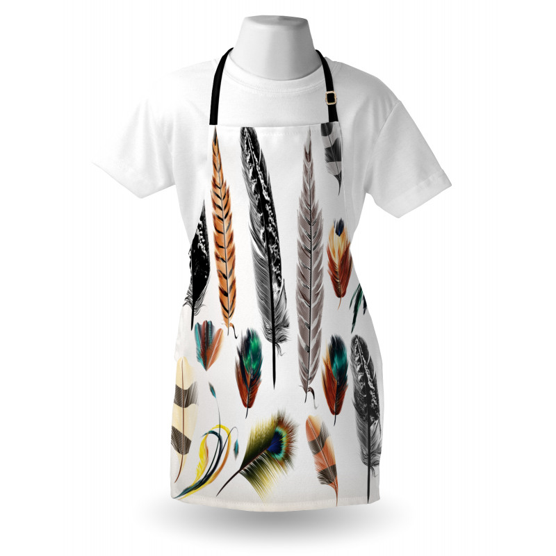 Bird Feather Retro Vibrant Apron