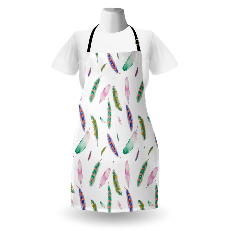 Pastel Colored Feathers Apron