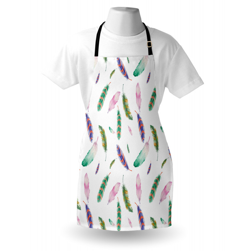 Pastel Colored Feathers Apron