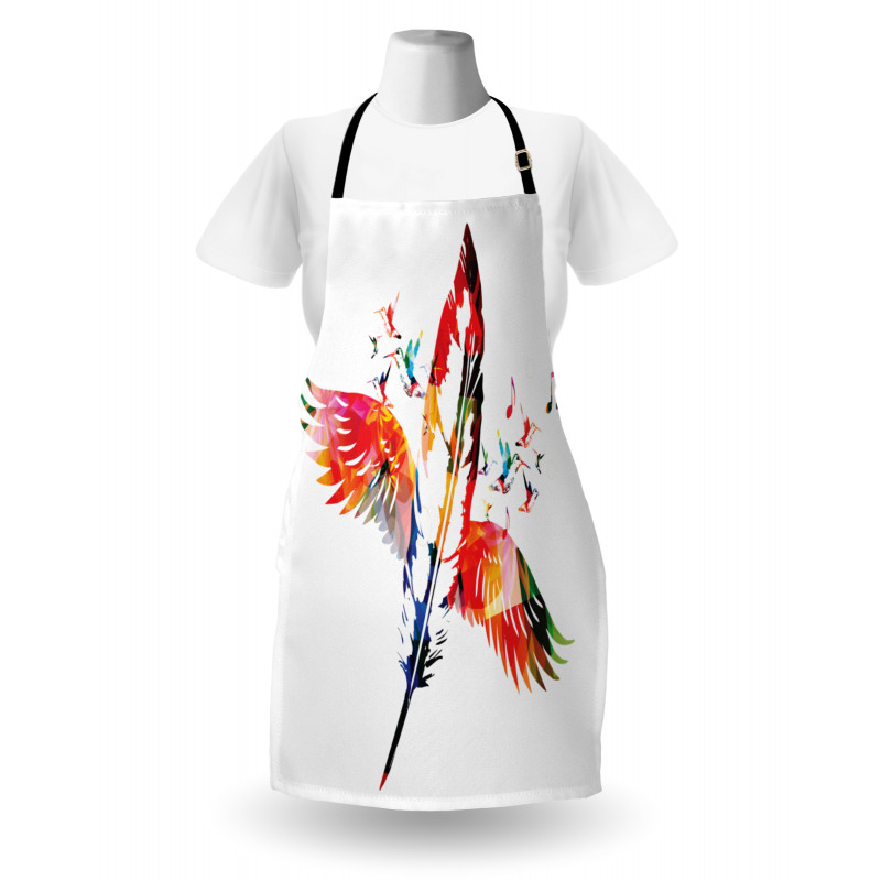 Feather with Wings Birds Apron