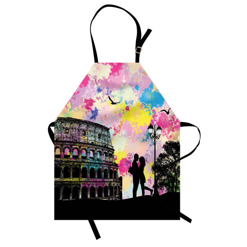 Couple  in Love at Colosseum Apron