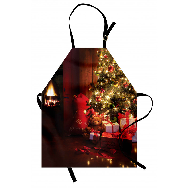 New Year Xmas Trees Apron