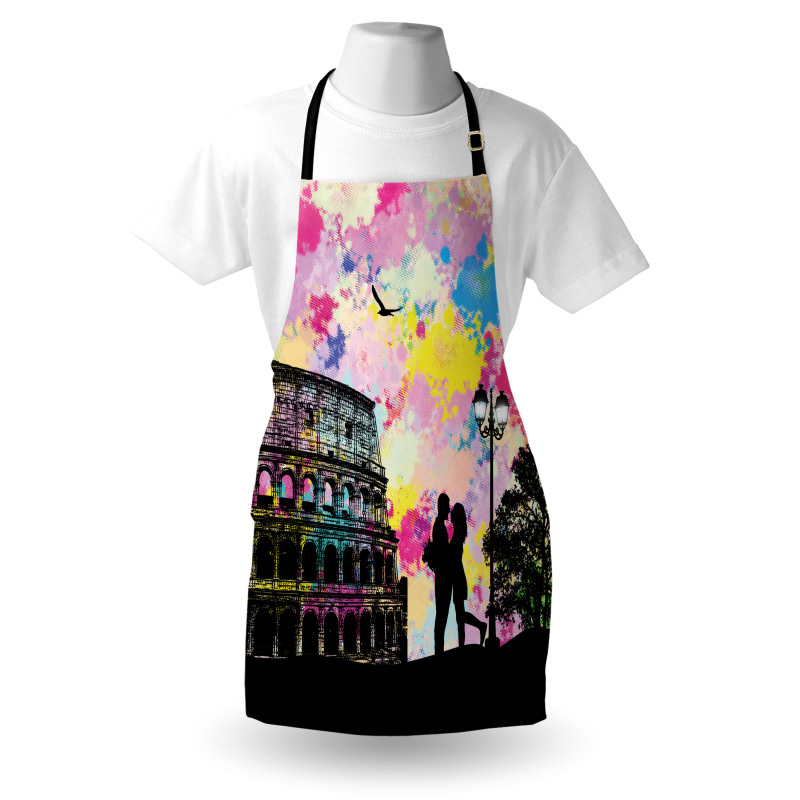 Couple  in Love at Colosseum Apron