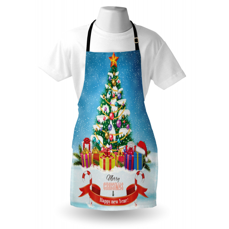 New Year Theme Boxes Apron