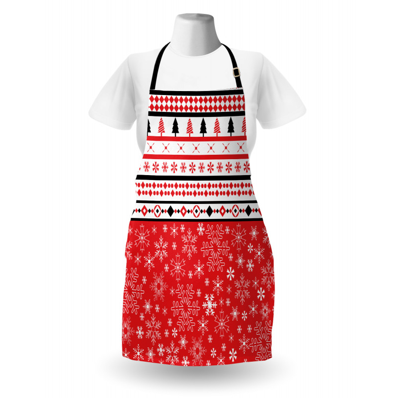 Geometric Snowflakes Apron