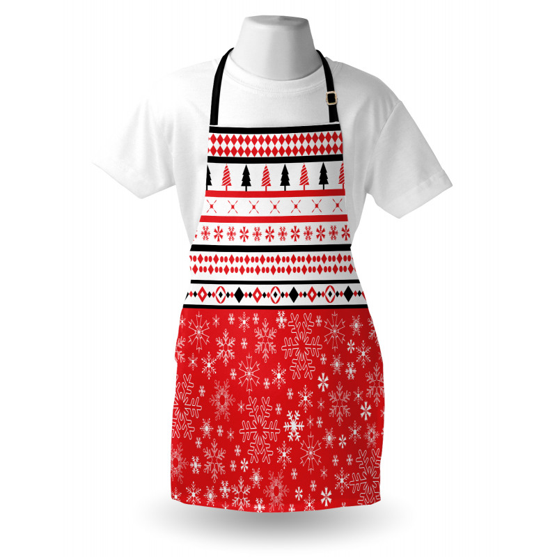 Geometric Snowflakes Apron