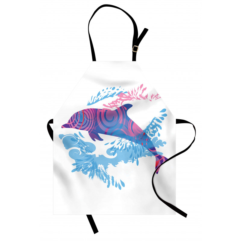 Cartoon Jumping Dolphin Apron