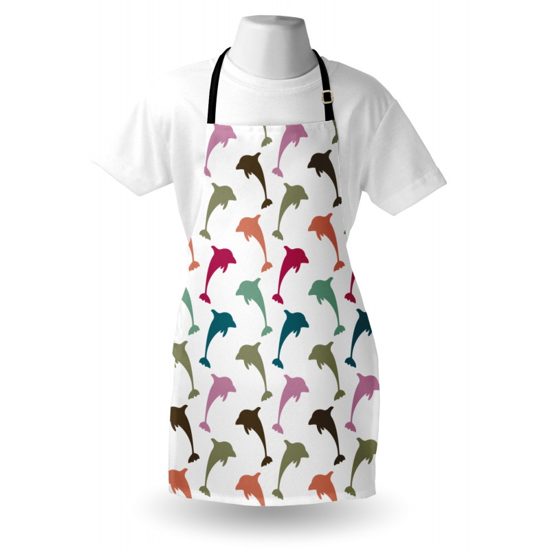 Colorful Dolphins Art Apron