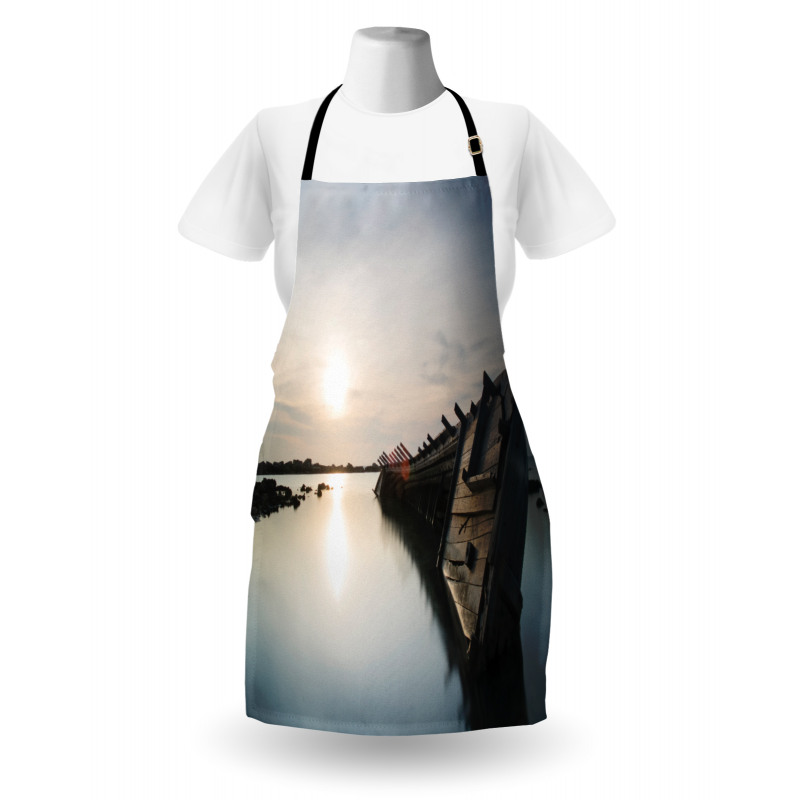 Sinking Boat Sunset Apron