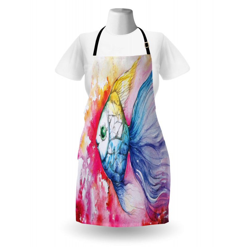 Watercolor Abstract Art Apron