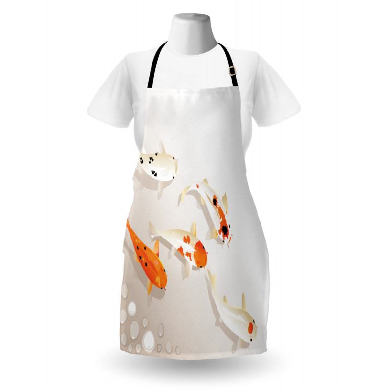 Traditional Spotted Koi Fish Apron
