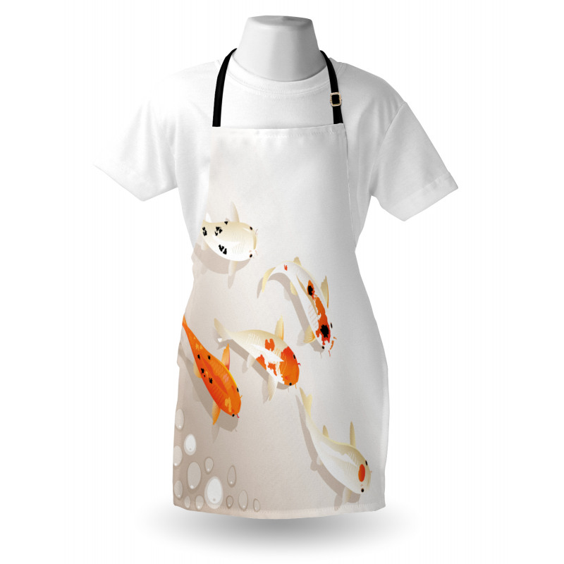 Traditional Spotted Koi Fish Apron