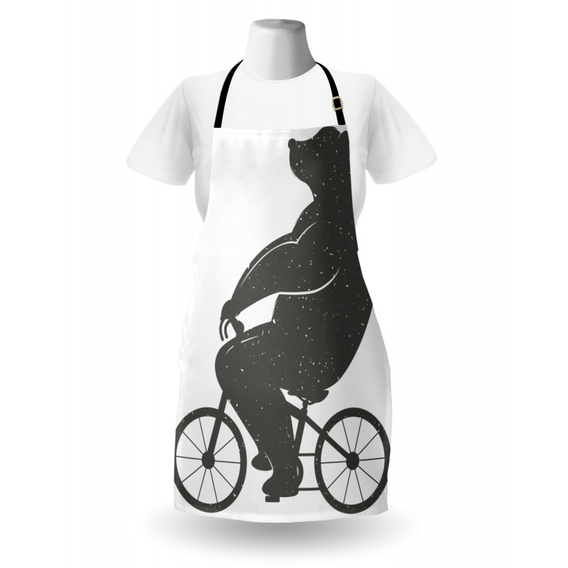 Bike Humor Hipster Bear Apron