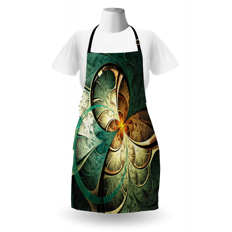 Surreal Flowers Motif Apron