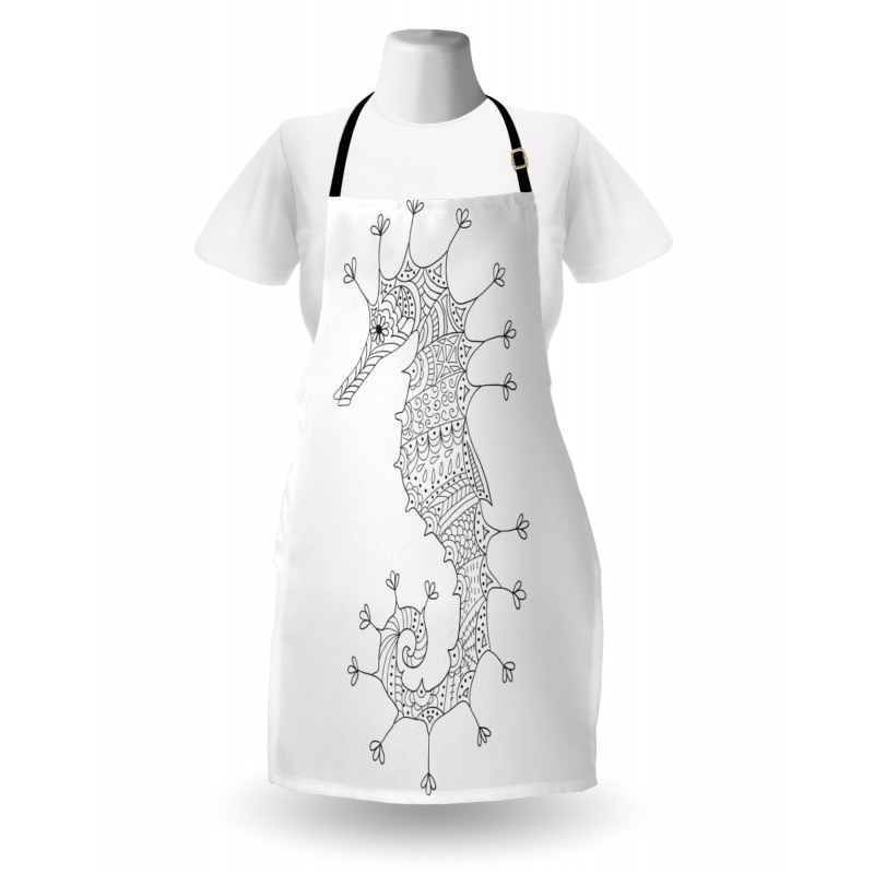 Seahorse Heraldic Art Apron